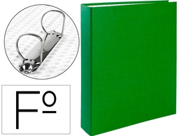 [CH10] CARPETA DE 2 ANILLAS 40MM MIXTAS LIDERPAPEL FOLIO CARTON FORRADO PAPER COAT COMPRESOR PLASTICO VERDE