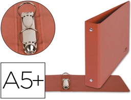 [CH18] CARPETA DE 2 ANILLAS 40MM REDONDAS LIDERPAPEL CUARTO APAISADO CARTON CUERO