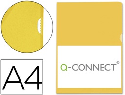 [KF01487] CARPETA DOSSIER UÑERO PLASTICO Q-CONNECT DIN A4 120 MICRAS AMARILLA CAJA DE 100 UNIDADES