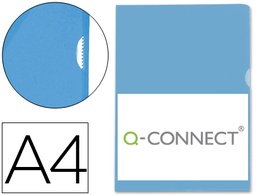 [KF01486] CARPETA DOSSIER UÑERO PLASTICO Q-CONNECT DIN A4 120 MICRAS AZUL CAJA DE 100 UNIDADES