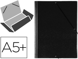 [121-G-NE] CARPETA GOMAS SOLAPAS PLASTICO SARO CUARTO NEGRO