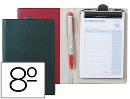 [DT08] CARPETA LIDERPAPEL COMANDAS PLASTICO OCTAVO CON TALONARIO CAMARERO Y BOLIGRAFO