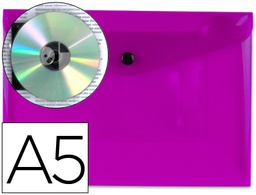 [DS24] CARPETA LIDERPAPEL DOSSIER BROCHE 34356 POLIPROPILENO DIN A5 VIOLETA TRANSPARENTE