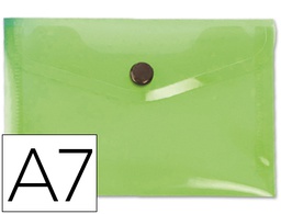 [DS41] CARPETA LIDERPAPEL DOSSIER BROCHE 44223 POLIPROPILENO DIN A7 VERDE TRANSLUCIDO