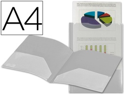[KG04] CARPETA LIDERPAPEL DOSSIER DOS BOLSAS CANGURO 45684 POLIPROPILENO DIN A4 TRANSPARENTE