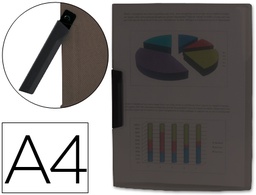 [DP17] CARPETA LIDERPAPEL DOSSIER PINZA LATERAL 35485 POLIPROPILENO DIN A4 NEGRA 30 HOJAS PINZA GIRATORIA