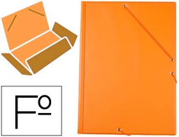 [CG80] CARPETA LIDERPAPEL GOMAS PLASTICO FOLIO SOLAPA COLOR NARANJA
