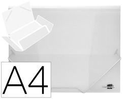 [CG71] CARPETA LIDERPAPEL GOMAS SOLAPAS 34964 POLIPROPILENO DIN A4 TRANSPARENTE TRANSLUCIDO