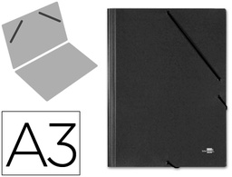 [CG30] CARPETA PLANOS LIDERPAPEL A3 CARTON GOFRADO N 12 NEGRO
