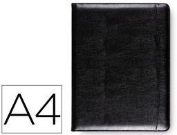 [KF17192] CARPETA PORTAFOLIOS Q-CONNECT SIN CREMALLERA SIN ASAS CON DEPARTAMENTOS INTERIORES COLORNEGRO 320X250 MM