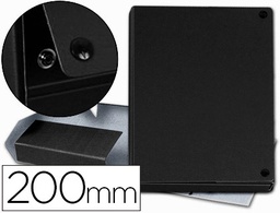 [972001] CARPETA PROYECTOS PARDO FOLIO LOMO 200 MM CARTON FORRADO NEGRO CON BROCHE
