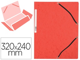 [KF02165] CARPETA Q-CONNECT GOMAS KF02165 CARTON SIMIL-PRESPAN SOLAPAS 320X243 MM ROJA