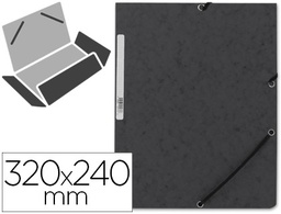 [KF02169] CARPETA Q-CONNECT GOMAS KF02169 CARTON SIMIL-PRESPAN SOLAPAS 320X243 MM NEGRA