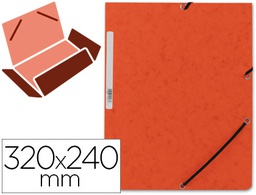 [KF02170] CARPETA Q-CONNECT GOMAS KF02170 CARTON SIMIL-PRESPAN SOLAPAS 320X243 MM NARANJA