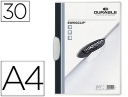 [2260-02] CARPETA SWINGCLIP DOSSIER PINZA LATERAL Y GIRATORIA BLANCO DIN A4 CAPACIDAD 30 HOJAS