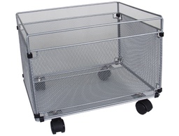 [KF00830] CARRITO PARA CARPETAS COLGANTE Q-CONNECT KF00830 REJILLA PLATA CON RUEDAS METALICO 380X325X300 FOLIO PROLONGADO