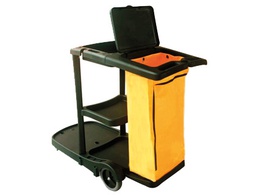 [KF16540] CARRO DE LIMPIEZA Q-CONNECT DE POLIPROPILENO CON RUEDAS 58X24X96 CMS