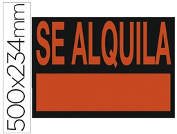 [01C6163NE] CARTEL PLASTICO ARCHIVO 2000 \&quot;SE ALQUILA\&quot; ROJO FLUORESCENTE 500X234 MM