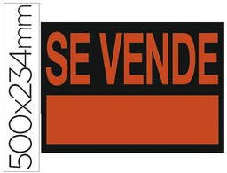 [01C6162NE] CARTEL PLASTICO ARCHIVO 2000 \&quot;SE VENDE\&quot; ROJO FLUORESCENTE 500X234 MM