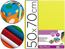 [CN07] CARTON ONDULADO LIDERPAPEL 50 X 70CM 320G/M2 AMARILLO
