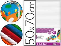 [CN01] CARTON ONDULADO LIDERPAPEL 50 X 70CM 320G/M2 BLANCO