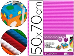[CN03] CARTON ONDULADO LIDERPAPEL 50 X 70CM 320G/M2 FUCSIA