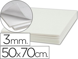 [LU06] CARTON PLUMA LIDERPAPEL BLANCO ADHESIVO 1 CARA 50X70 CM ESPESOR 3 MM