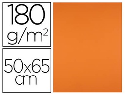 [CX65] CARTULINA LIDERPAPEL 50X65 CM 180G/M2 NARANJA PAQUETE DE 25 HOJAS