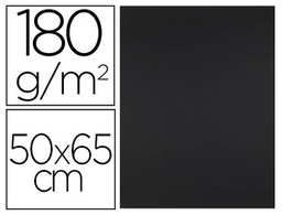[CX66] CARTULINA LIDERPAPEL 50X65 CM 180G/M2 NEGRO PAQUETE DE 25 HOJAS