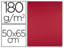 [CX68] CARTULINA LIDERPAPEL 50X65 CM 180G/M2 ROJO NAVIDAD PAQUETE DE 25 HOJAS