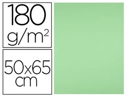 [CX74] CARTULINA LIDERPAPEL 50X65 CM 180G/M2 VERDE HIERBA PAQUETE DE 25 HOJAS