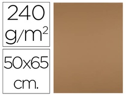 [CX88] CARTULINA LIDERPAPEL 50X65 CM 240G/M2 MARRON ESCOLAR PAQUETE DE 25 HOJAS