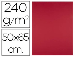 [CX96] CARTULINA LIDERPAPEL 50X65 CM 240G/M2 ROJO NAVIDAD PAQUETE DE 25 HOJAS