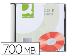 [KF00419] CD-R Q-CONNECT CAPACIDAD 700MB DURACION 80MIN VELOCIDAD 52X CAJA SLIM