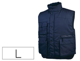 [SIER2MOGT] CHALECO DELTAPLUS MULTIBOLSILLOS CON CREMALLERA CINTURA ELASTICA COLOR AZUL NARANJA TALLA L