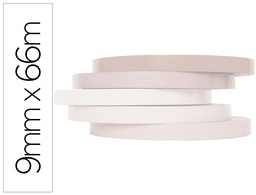 [KF10857] CINTA ADHESIVA Q-CONNECT 66M X 66 MT X 9 MM BLANCO PARA CERRAR BOLSAS