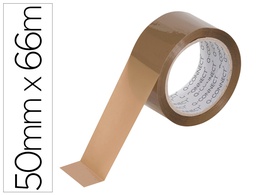 [KF04381] CINTA ADHESIVA Q-CONNECT POLIPROPILENO HAVANA 66 MT X 50 MM PARA EMBALAJE BAJO RUIDO