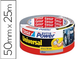 [56388-00000-12] CINTA ADHESIVA TESA AMERICANA 25 MT X 50 MM EXTRA POWER COLOR PLATA