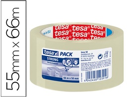 [57167-00000-07] CINTA ADHESIVA TESA TRANSPARENTE STRONG 66 MT X 50 MM PARA EMBALAJE BAJO RUIDO