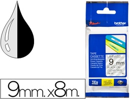 [TZE121] CINTA BROTHER TZE121 TRANSPARENTE-NEGRO 9MM LONGITUD 8 MT