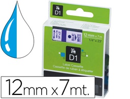[S0720540] CINTA DYMO 1000 AZUL-BLANCO 12MM X 7MT D1