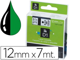 [S0720590] CINTA DYMO 1000 NEGRO-VERDE 12MM X 7MT D1