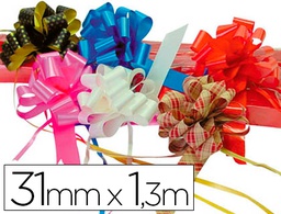 [400101] CINTA PARA HACER LAZOS BLANCO 130 CM X 31 MM UNIDAD