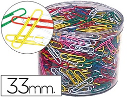 [LI05] CLIPS COLORES LIDERPAPEL BOTE 1000 UNIDADES COLORES SURTIDOS