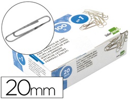 [LI01] CLIPS LIDERPAPEL Nº1 LABIADOS 20 MM CAJA DE 100 UNIDADES