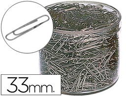 [KF03720] CLIPS NIQUELADOS Q-CONNECT Nº2 33 MM CUBILETE DE 1000 UNIDADES