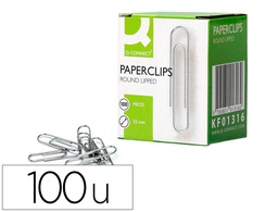 [KF01316] CLIPS NIQUELADOS Q-CONNECT Nº 32 MM CAJA DE 100 UNIDADES