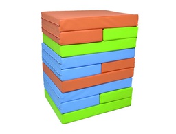 [066 C] COLCHON DE DORMIR SUMO DIDACTIC PLEGABLE 110X60X10 CM COLOR CELESTE