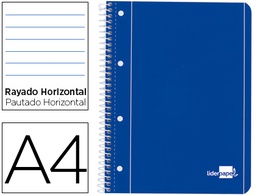 [BE05] CUADERNO ESPIRAL LIDERPAPEL A4 MICRO SERIE AZUL TAPA BLANDA 80H 75 GR HORIZONTAL CON MARGEN 4 TALADROS AZUL