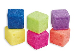 [432401] DADOS AMAYA EN GOMA EVA CON CASCABEL 15X15 CM